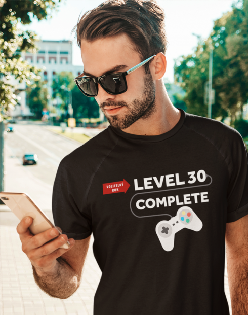 Pánské tričko k narozeninám - Level complete