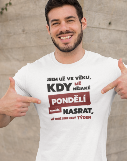 Pánské triko Jsem už ve věku