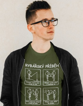 Pánské tričko s potiskem Rybářský příběh