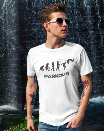 Pánské tričko - Parkour evoluce