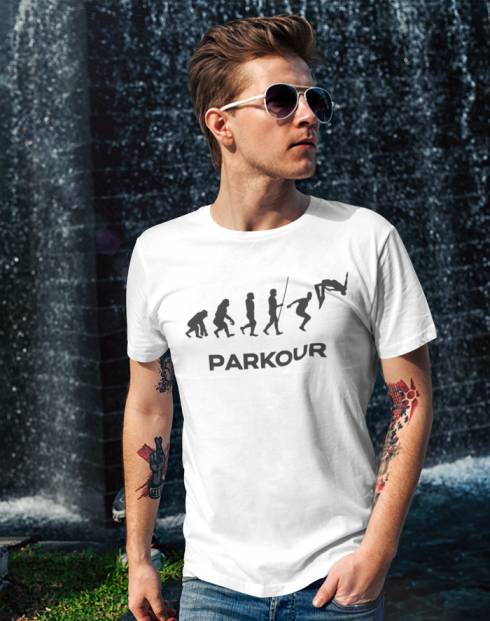 Pánské tričko - Parkour evoluce