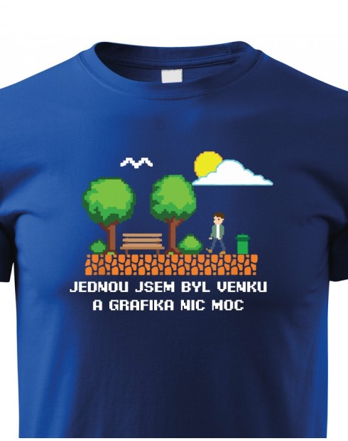 Dětské triko - Jednou jsem byl venku a grafika nic moc