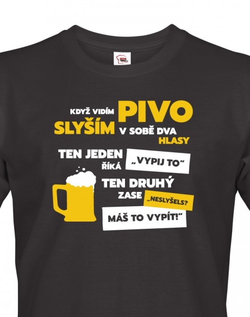 Pánské tričko - Když vidím pivo