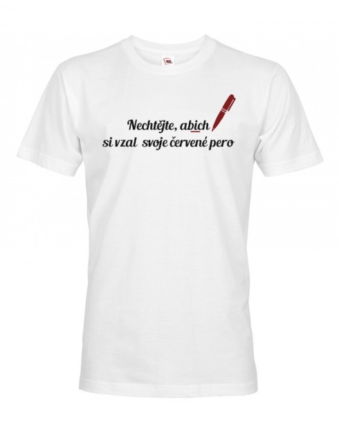 Tričko pro učitele Červené pero