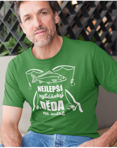 Tričko s potiskem pro dědu rybáře