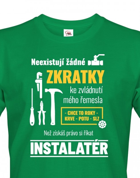 Pánské tričko pro instalatéra - Neexistují žádné zkratky