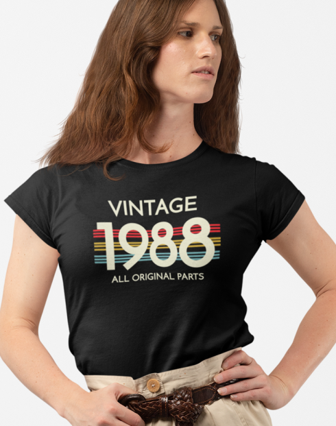 Dámské tričko k narozeninám - Vintage all original parts