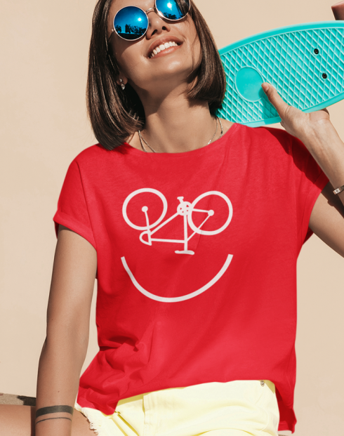 Dámské tričko pro cyklisty cyklo úsměv