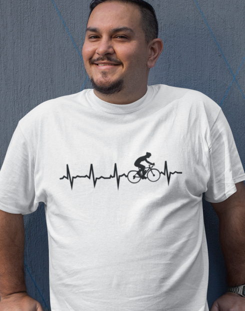 Pánské tričko tep cyklisty
