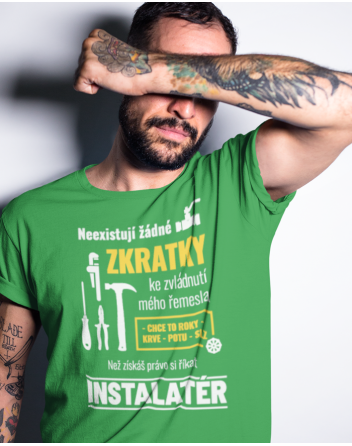 Pánské tričko pro instalatéra - Neexistují žádné zkratky