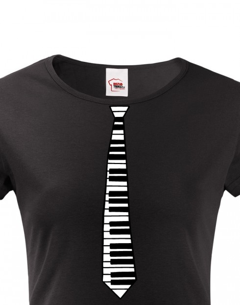 Dámské tričko - Kravata klavír
