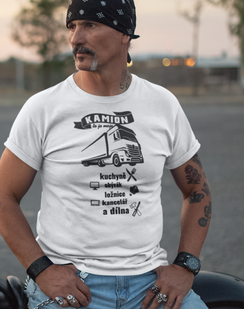Pánské tričko pro kamioňáky Kamion to je moje...