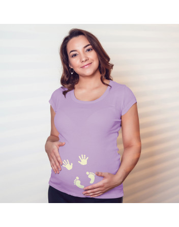 Těhotenské Tričko s motivem Otisky