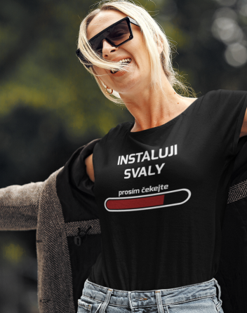 Dámské fitness tričko Instaluji svaly