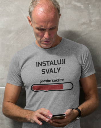 Pánské fitness tričko Instaluji svaly