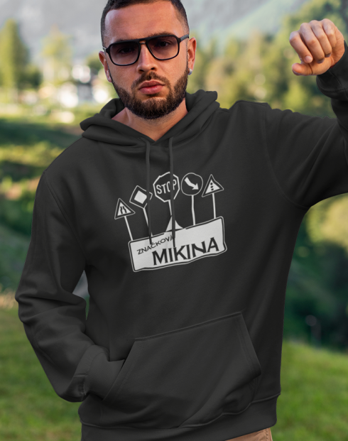 Pánská mikina s vtipným potiskem Značková mikina