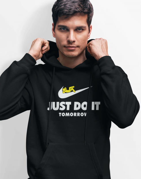 Pánská mikina s potiskem JUST DO IT TOMORROW