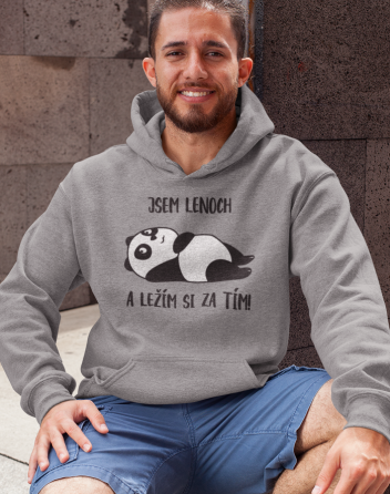 Pánská mikina Jsem lenoch a ležím si za tím!