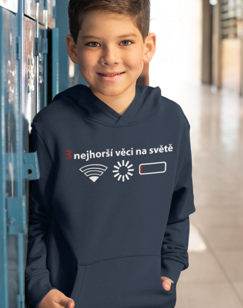 Dětská mikina 3 nejhorší věci na světě