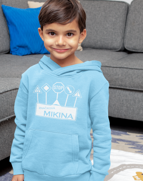 Dětská mikina s vtipným potiskem Značková mikina