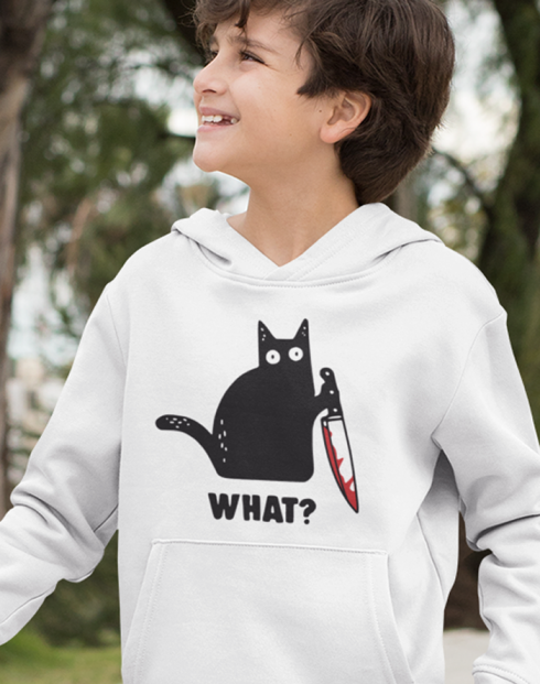 Dětská mikina s kočkou What