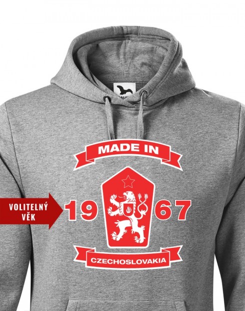 Pánska mikina s lvem a znakem ČSSR