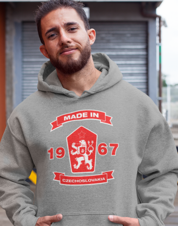 Pánska mikina s lvem a znakem ČSSR