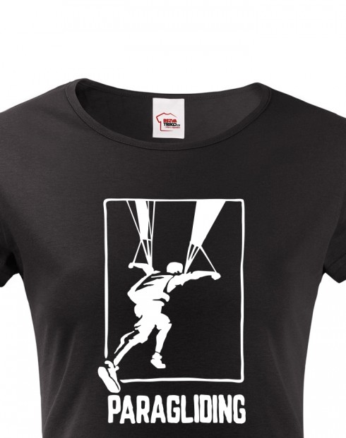 Dámské tričko pro fanoušky paraglidingu