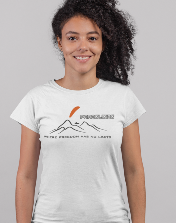 Dámské tričko Paragliding - Where freedom has no limits