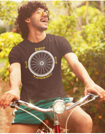 Pánské tričko pro cyklistu Život v jednom kole