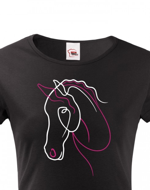 Dámské tričko Silueta koně
