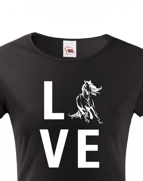 Dámské tričko Láska ke koním