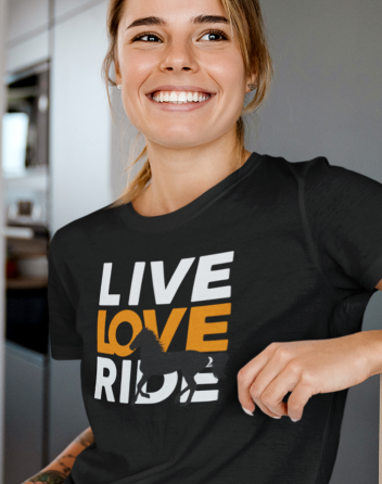 Dámské tričko Live love ride