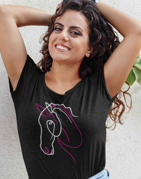 Dámské tričko Silueta koně