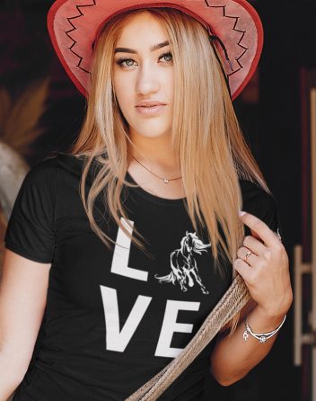 Dámské tričko Láska ke koním