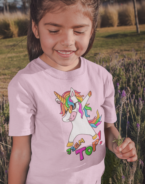 Dětské tričko s jednorožcem- Jsem top!