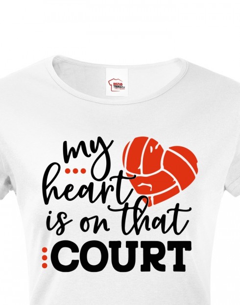 Dámské tričko Volejbal My heart