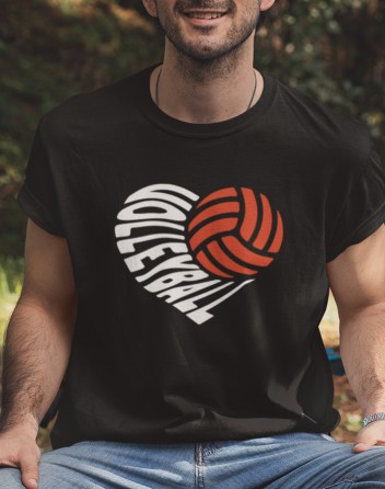 Pánské tričko Volejbal heart