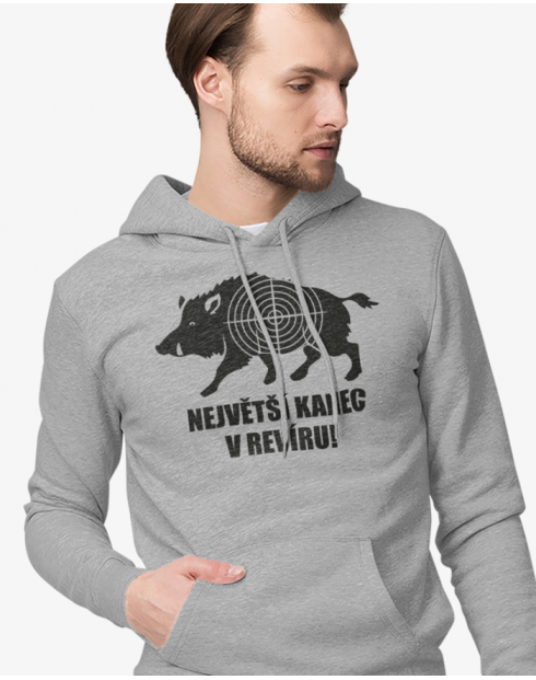 Mikina nejen pro myslivce Největší kanec v revíru