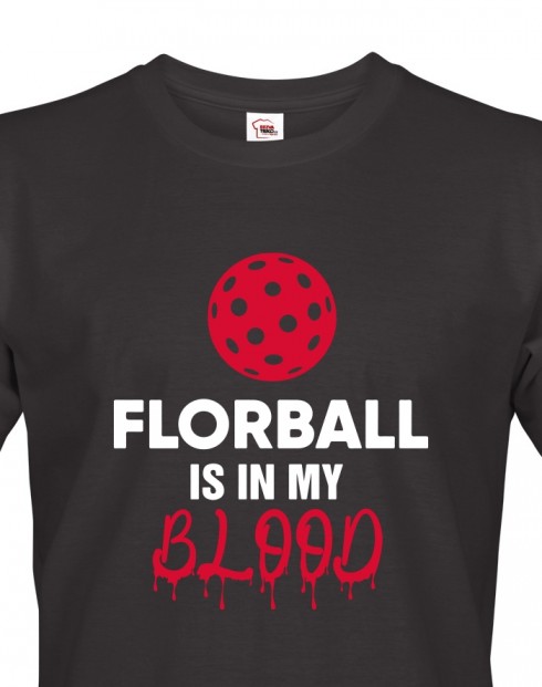 Pánské tričko Florbal is in my blood