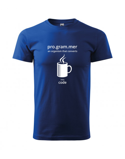 Pánské tričko pro programátory Convert coffee in to code