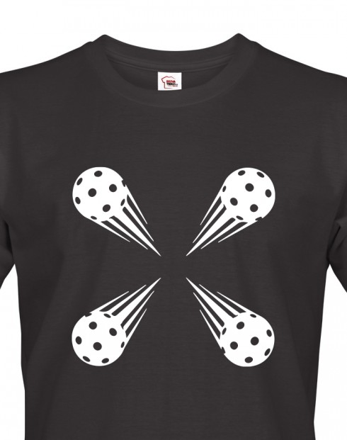 Pánské tričko s potiskem - Florbal míček