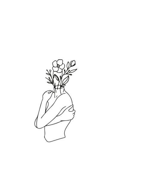 Keramický hrneček - Květina