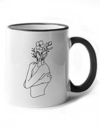 Keramický hrneček - Květina