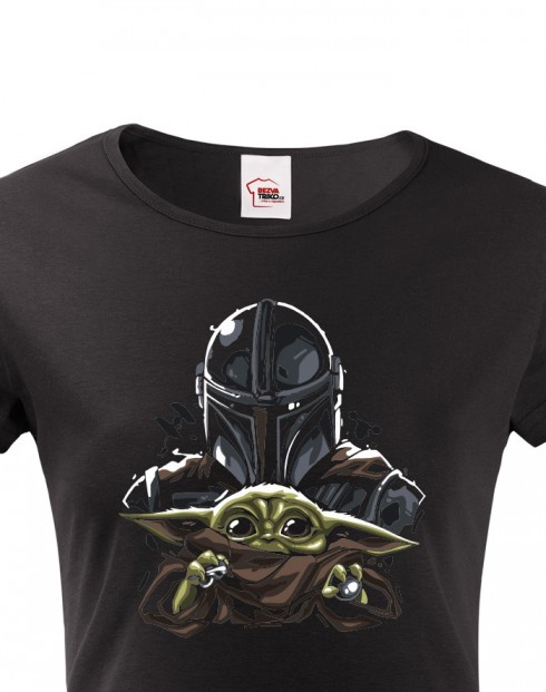 Dámské tričko - Yoda a Manadaloriana
