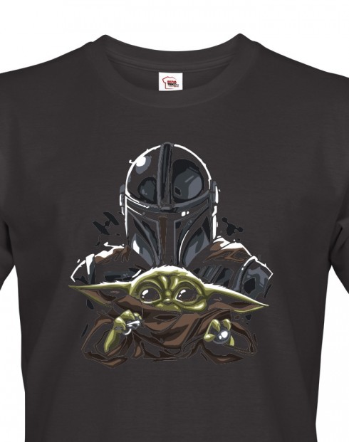 Pánské tričko - Yoda a Manadaloriana