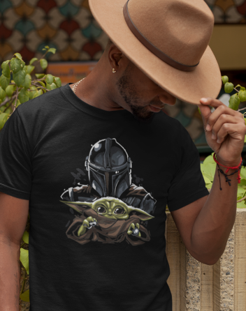 Pánské tričko - Yoda a Manadaloriana