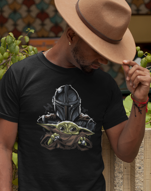 Pánské tričko - Yoda a Manadaloriana
