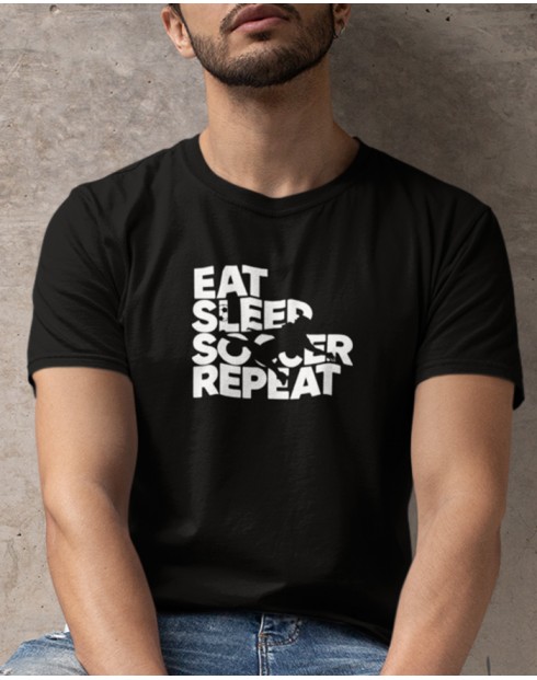 Pánské tričko Fotbal eat, sleep, soccer, repeat