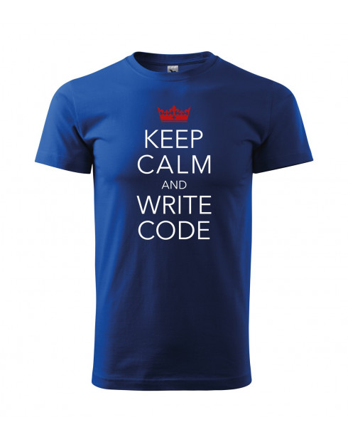 Pánské tričko pro programátory Keep calm and write code